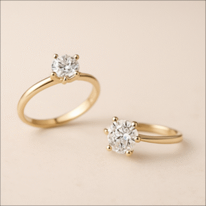 18KT Gold Solitaire Ring – Eka Classic Solitaire