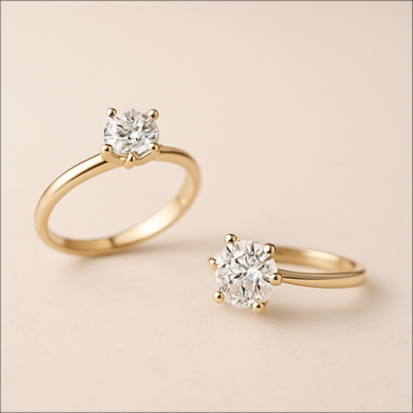 18KT Gold Solitaire Ring – Eka Classic Solitaire