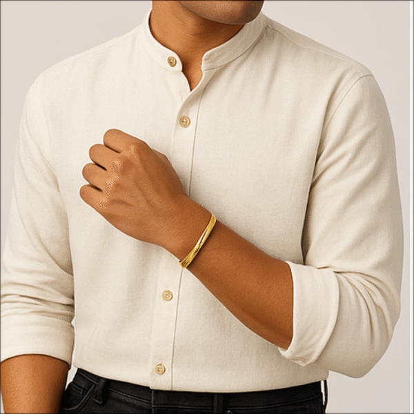 22KT Solid Gold Men’s Kada – Rajveer Signature Band - Image 3