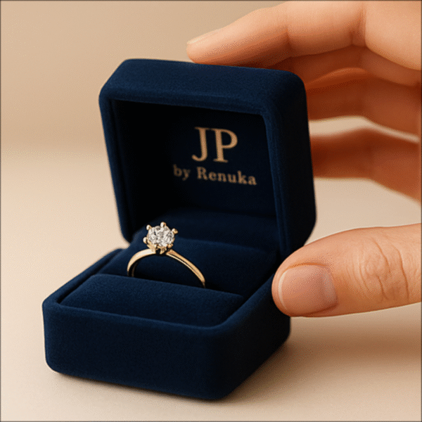 18KT Gold Solitaire Ring – Eka Classic Solitaire - Image 4