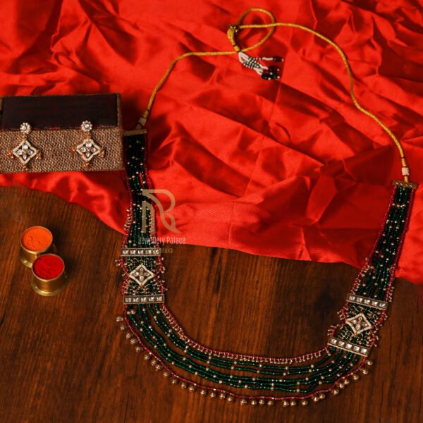Emerald Beaded Layered Kundan Necklace