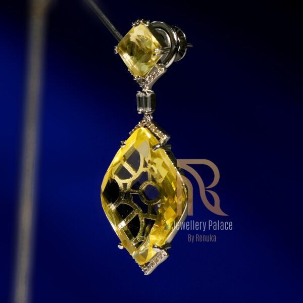 Golden Radiance Citrine Drop Earrings - Image 4