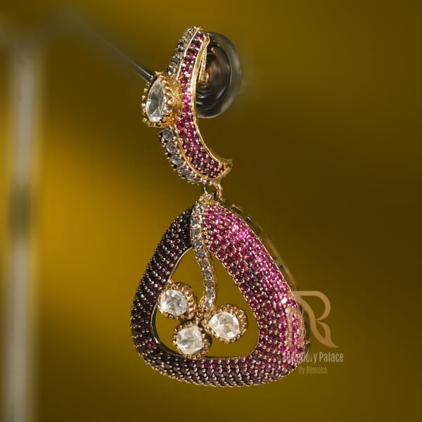Ruby Sparkle Designer Earrings - Image 4