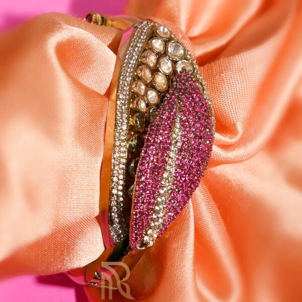 Blossom Elegance Diamond & Ruby Bracelet - Image 4