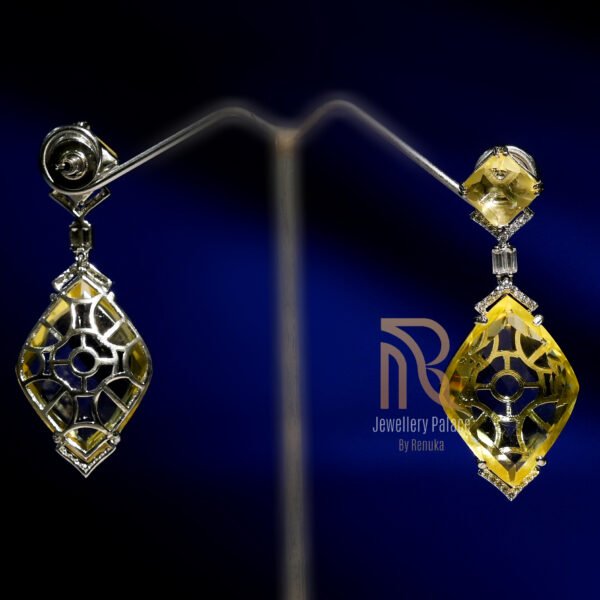 Golden Radiance Citrine Drop Earrings - Image 3